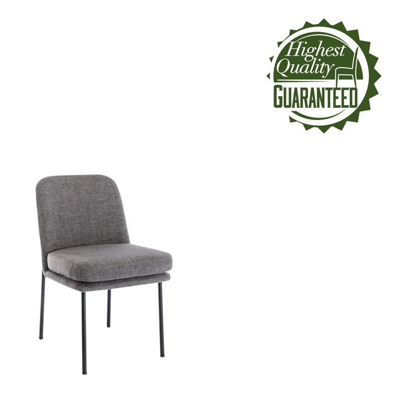 Corrigan Studio® Lydia Fabric Upholstered Dining Chair with Iron Legs